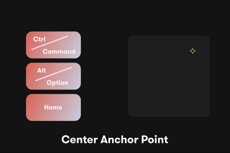 حرکت دادن anchor point در افترافکت