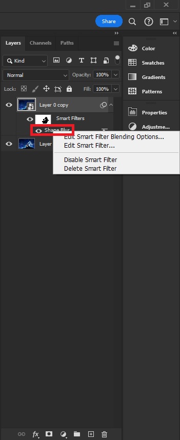 آموزش فیلتر Blur در فتوشاپ